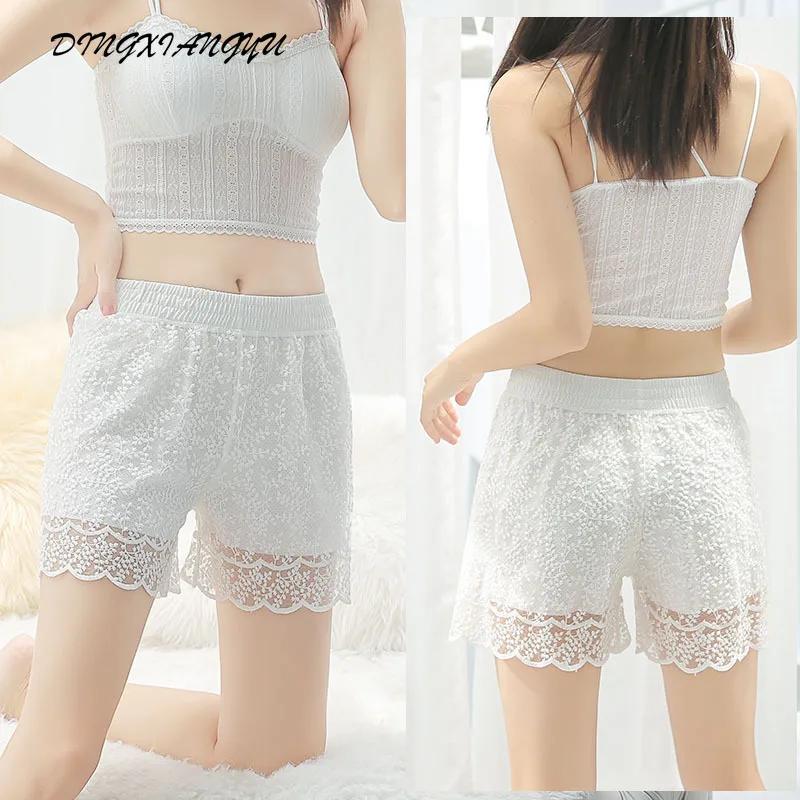 Plus size women's spring and summer new shorts lace embroidery anti-exposure safety shorts breathable mesh three-point leggings
Plus size women's spring and summer new shorts lace embroidery anti-exposure safety shorts breathable mesh three-point leggings