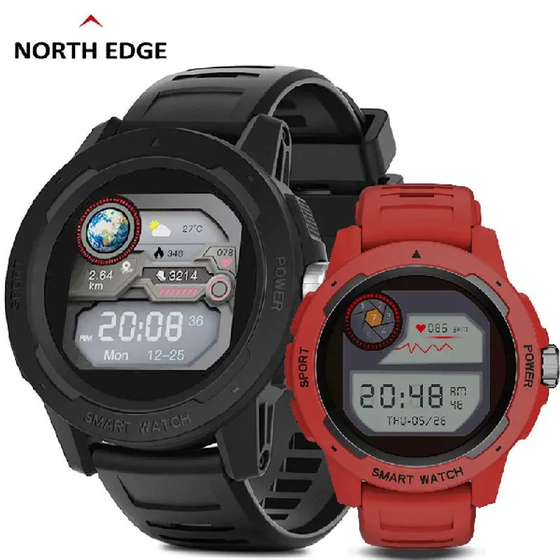 NORTH EDGE Smart Digital Watch multi-language Sport Full Touch Screen with Heart Rate Sleep Mointor APP Music Photograph | Спорт и