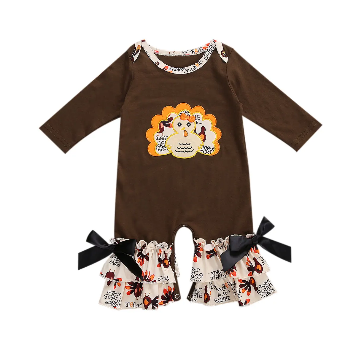 Infants Romper Thanksgiving Day Jumpsuit Long Sleeve Crotch Buttons Turkey Printed Ruffle Baby Clothes
Infants Romper Thanksgiving Day Jumpsuit Long Sleeve Crotch Buttons Turkey Printed Ruffle Baby Clothes