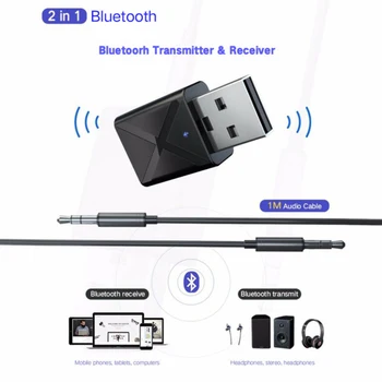 2 In 1 USB Bluetooth 5.0 Transmitter Receiver Mini 3.5mm AUX Stereo Wireless Bluetooth Adapter For TV PC Car
2 In 1 USB Bluetooth 5.0 Transmitter Receiver Mini 3.5mm AUX Stereo Wireless Bluetooth Adapter For TV PC Car