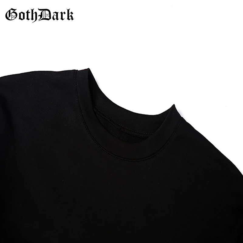 Vintage Sweatshirts Harajuku Black Dragon Print Pathchwork