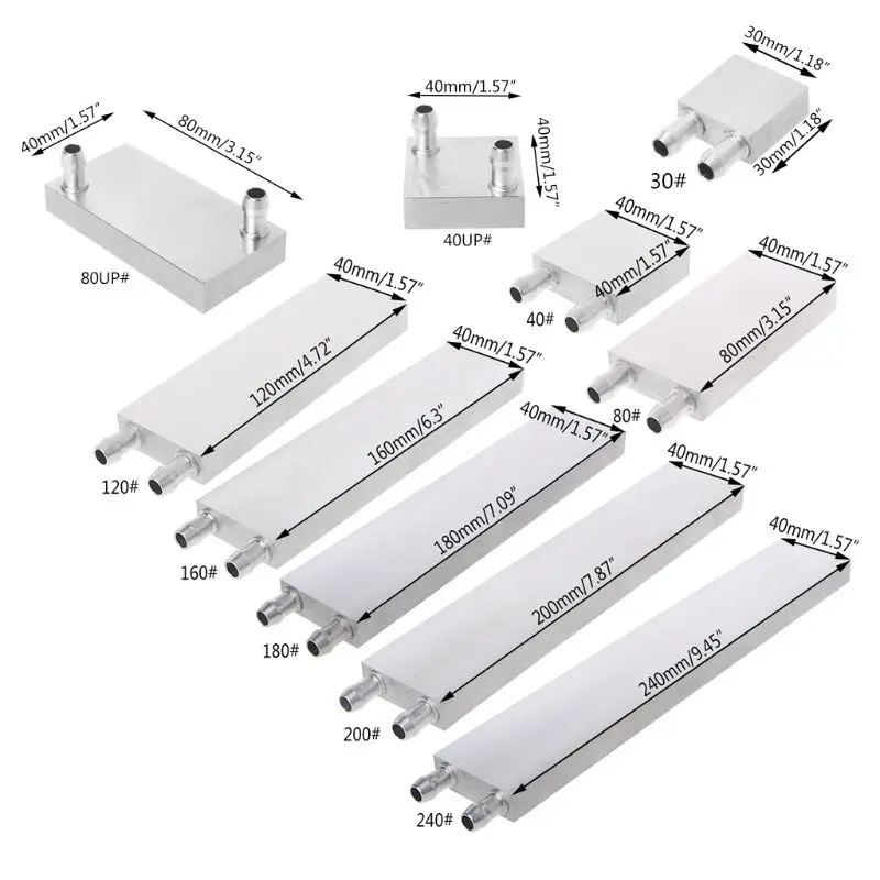 Silver Aluminum Alloy Water Cooling Block Radiator Heat Sink for PC Computer Laptop CPU Liquid Water Cooler Accessories X6HA
Silver Aluminum Alloy Water Cooling Block Radiator Heat Sink for PC Computer Laptop CPU Liquid Water Cooler Accessories X6HA