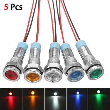 5x Car Boat 12V 6mm Mini Metal LED Pilot Panel Dash Signal Indicator Warn Light Cable Chrome Finish Car Boat Marine Pilot Lamp
5x Car Boat 12V 6mm Mini Metal LED Pilot Panel Dash Signal Indicator Warn Light Cable Chrome Finish Car Boat Marine Pilot Lamp