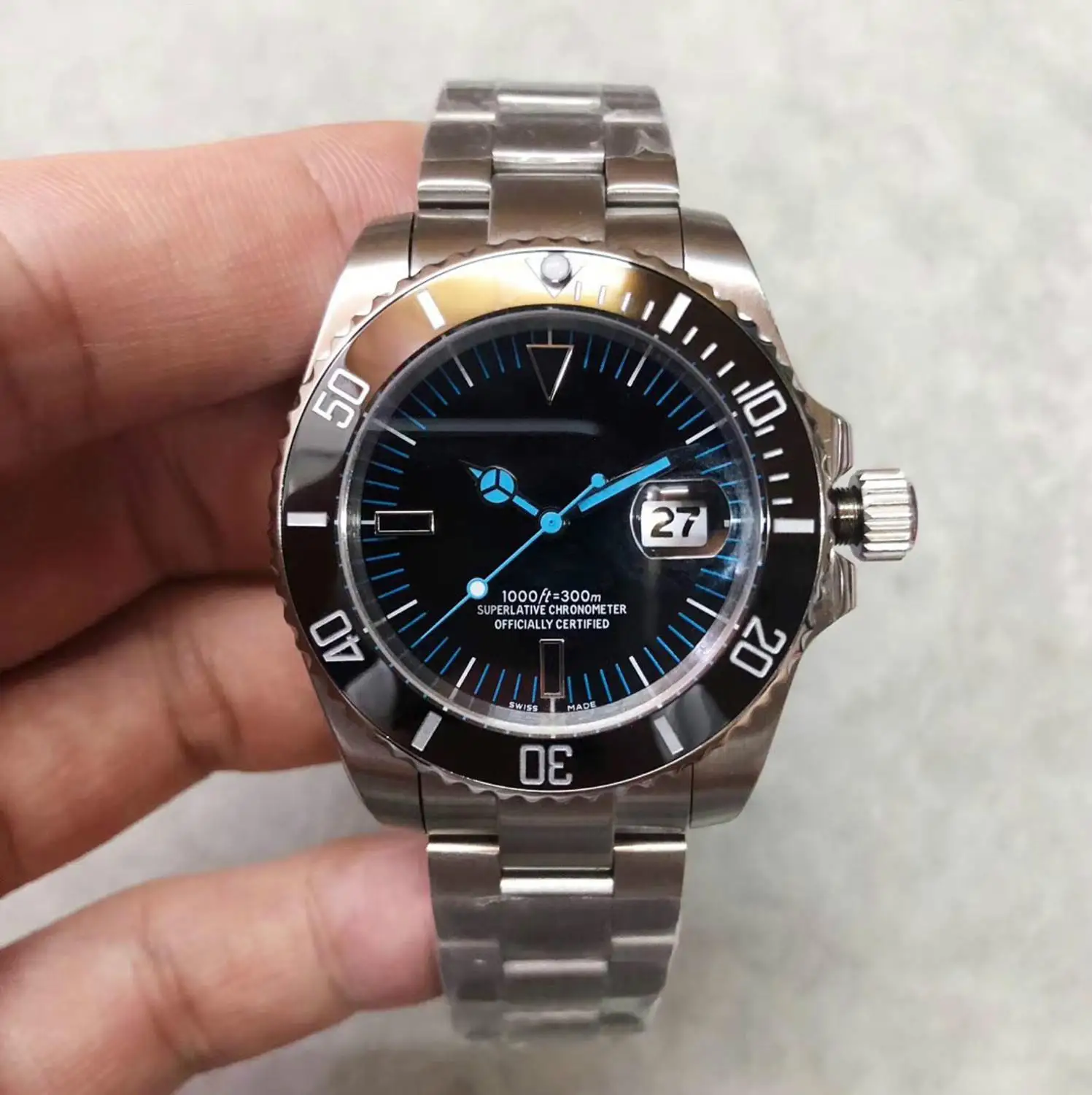 AAA New BAMFORO Watch Date Ceramic Bezel Sapphire Glass Automatic Asian 2813 Stainless Steel Stainless steel Clasp men watch
AAA New BAMFORO Watch Date Ceramic Bezel Sapphire Glass Automatic Asian 2813 Stainless Steel Stainless steel Clasp men watch