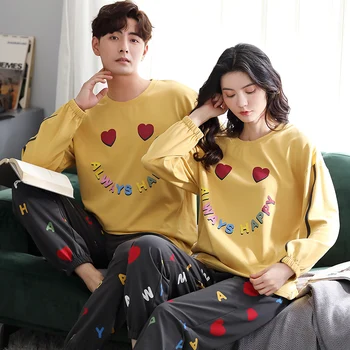 Lover's Sleepwear Winter Autumn Couple Pajamas Suit Cotton Pijamas for Women girls and Men Warm Night Suits Home Clothes Casual
Lover's Sleepwear Winter Autumn Couple Pajamas Suit Cotton Pijamas for Women girls and Men Warm Night Suits Home Clothes Casual