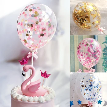 Confetti Glitter Balloon Cake Toppers Mini Sequin Latex Balloon Craft for Cake Toppers Birthday Cake Wedding Decoration
Confetti Glitter Balloon Cake Toppers Mini Sequin Latex Balloon Craft for Cake Toppers Birthday Cake Wedding Decoration