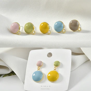 Cute Candy Color Contrasting Color Peas Drop Oil Alloy Silver Needle Ear Stud DIY Ear Rings Material Accessories 6pcs
Cute Candy Color Contrasting Color Peas Drop Oil Alloy Silver Needle Ear Stud DIY Ear Rings Material Accessories 6pcs