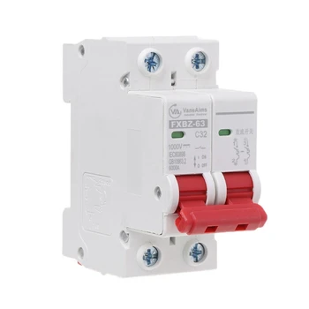 2P DC 1000V Solar Mini Circuit Breaker 10A/16A/32A/50A/63A DC Photovoltaic MCB
2P DC 1000V Solar Mini Circuit Breaker 10A/16A/32A/50A/63A DC Photovoltaic MCB