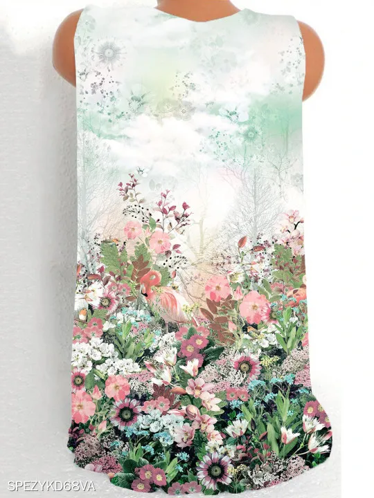 Fashion printing large size women T-shirt V-neck sleeveless vest casual ladies T-shirt women tops Fashion printing large size women T-shirt V-neck sleeveless vest casual ladies T-shirt women tops