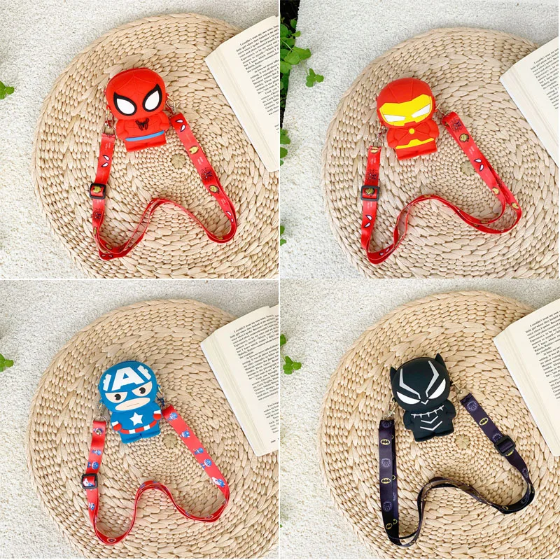 Сумка Мстители Marvel Человек-паук Железный человек милый силиконовый кошелек