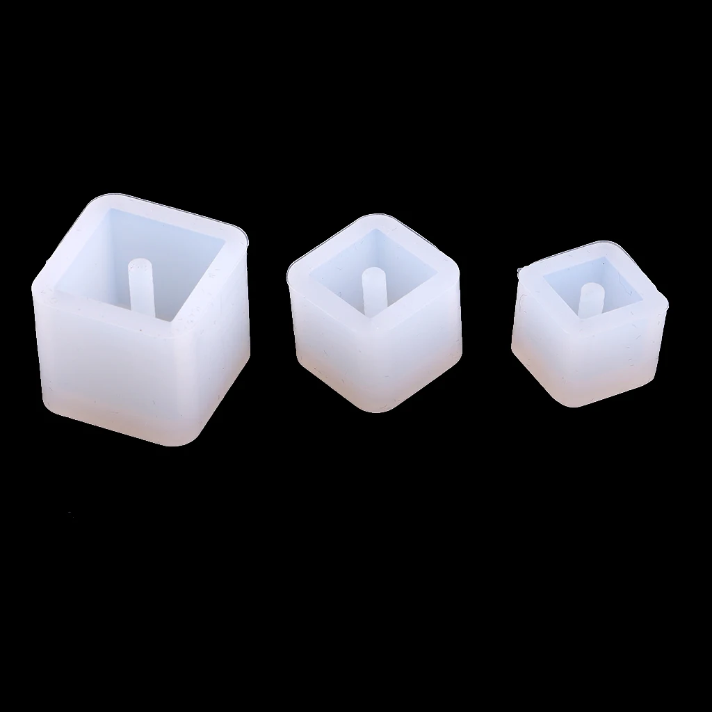 3 Sizes Silicone DIY Cube Beads Pendant Molds Resin Jewelry Making Tools 3 Sizes Silicone DIY Cube Beads Pendant Molds Resin Jewelry Making Tools