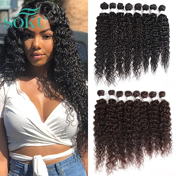 Kinky Curly Bundles Synthetic Brazilian Natural Hair 8pcs/pack 16"-20" High Temperature Fiber Hair Weaves Sew In Hair Extensions
Kinky Curly Bundles Synthetic Brazilian Natural Hair 8pcs/pack 16"-20" High Temperature Fiber Hair Weaves Sew In Hair Extensions