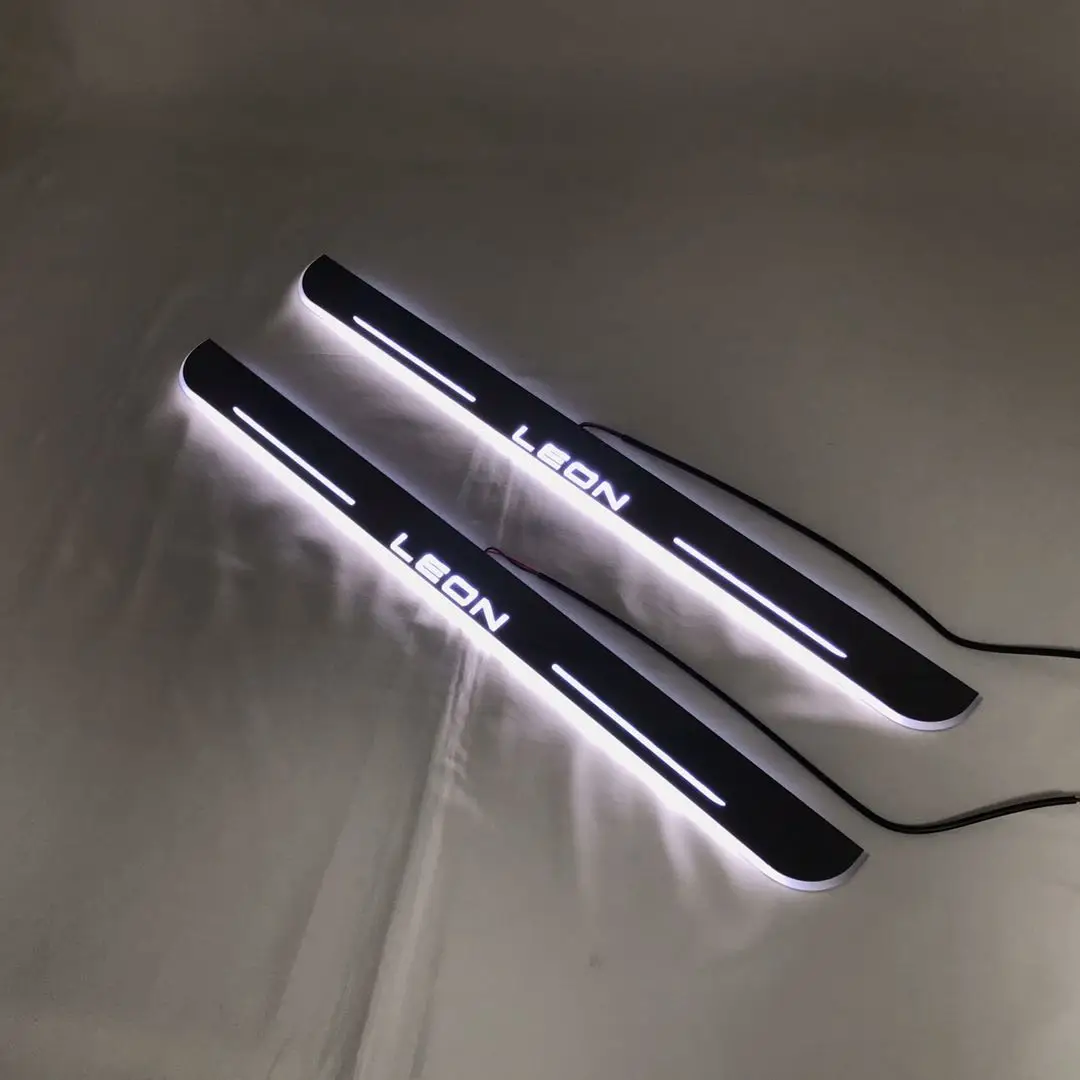 Led moving door scuff for Seat Leon special use dynamic door sill plate welcome lamp lining overlay Flow/fixed light
Led moving door scuff for Seat Leon special use dynamic door sill plate welcome lamp lining overlay Flow/fixed light