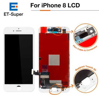 50Pcs/Lot LCD For Apple iPhone 8 AAA Display+Touch Screen Digitizer Assembly with 3D Touch No Dead Pixel Pantalla Ecran Free DHL
