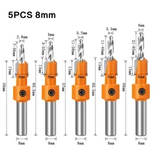 5pcs 8mm Shank Woodworking Countersink Router Drill Bit Pilot Screw Extractor Remon Demolition For Wood Milling Cutter
5pcs 8mm Shank Woodworking Countersink Router Drill Bit Pilot Screw Extractor Remon Demolition For Wood Milling Cutter