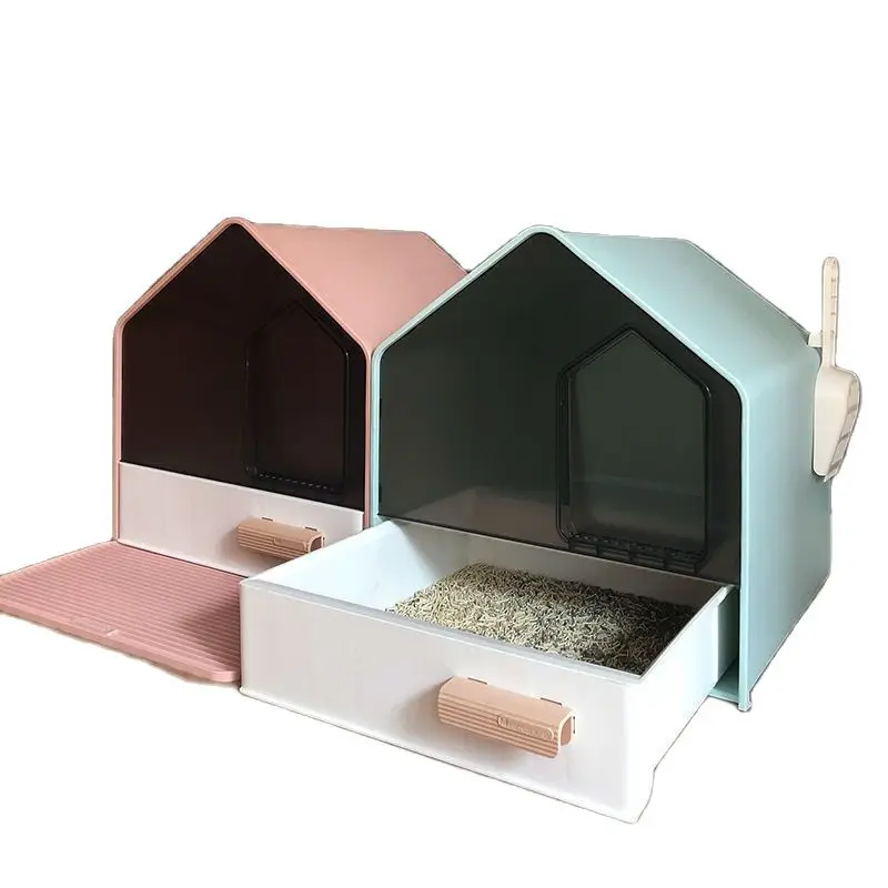 Новый полностью закрытый контейнер для кошачьего туалета, большой контейнер для кошачьего туалета, дезодорирующий ящик для домашнего питомца, товары для уборки домашних питомцев 
Новый полностью закрытый контейнер для кошачьего туалета, большой контейнер для кошачьего туалета, дезодорирующий ящик для домашнего питомца, товары для уборки домашних питомцев