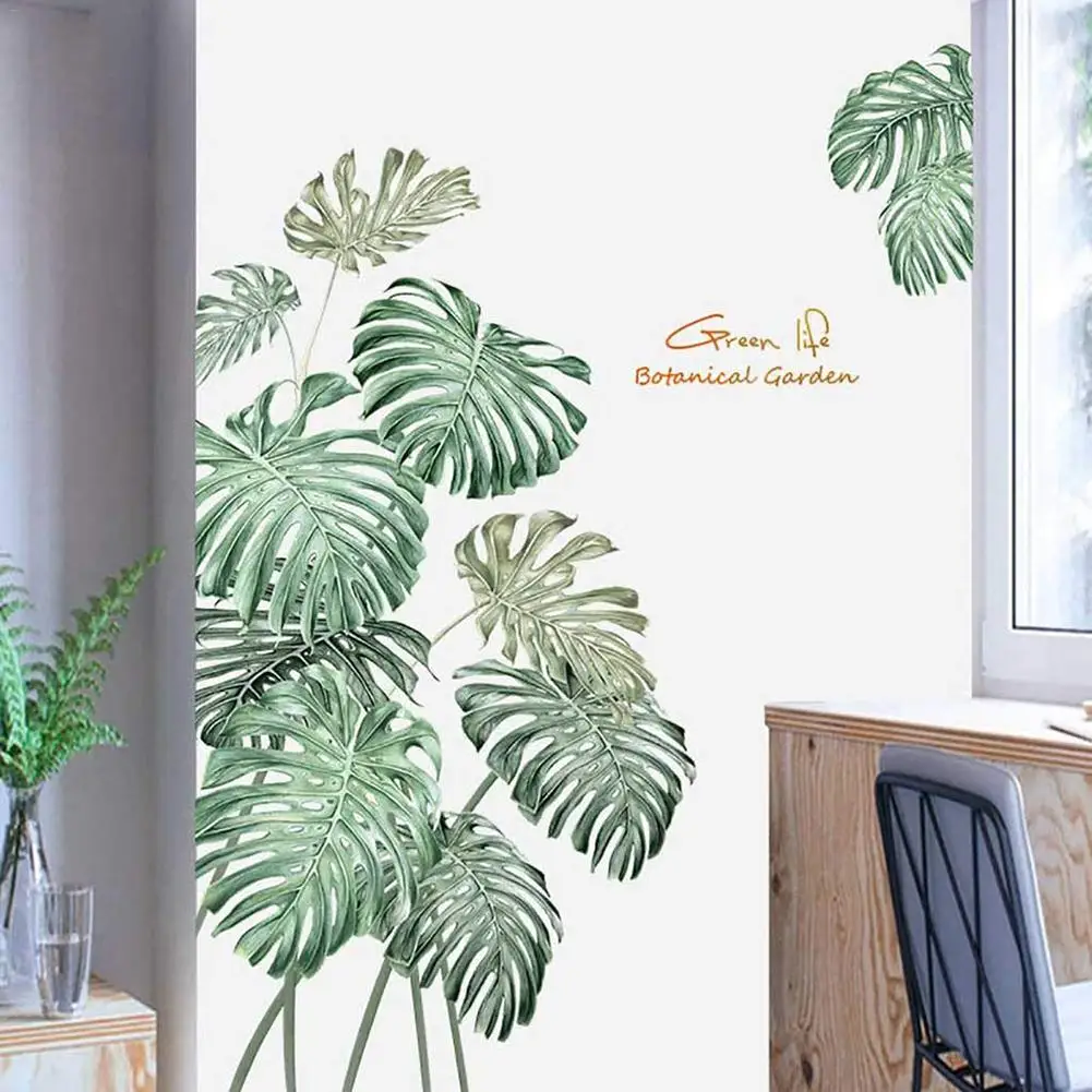 Фото Новые Настенные стикеры в скандинавском стиле тропические растения листья