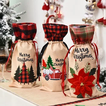 1Pcs 36x15cm Merry Christmas Wine Bottle Covers Bags Lovely Christmas Tree Flower Bottle Dust Cover New Year Dinner Table Decor
1Pcs 36x15cm Merry Christmas Wine Bottle Covers Bags Lovely Christmas Tree Flower Bottle Dust Cover New Year Dinner Table Decor