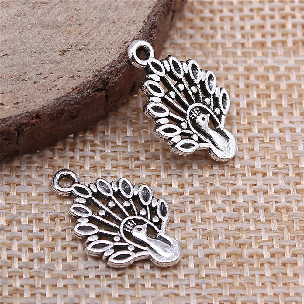 WYSIWYG 10pcs Charms Jewelry Findings Diy Accessories Peacock Pendant Antique Silver Color 12x19mm
WYSIWYG 10pcs Charms Jewelry Findings Diy Accessories Peacock Pendant Antique Silver Color 12x19mm