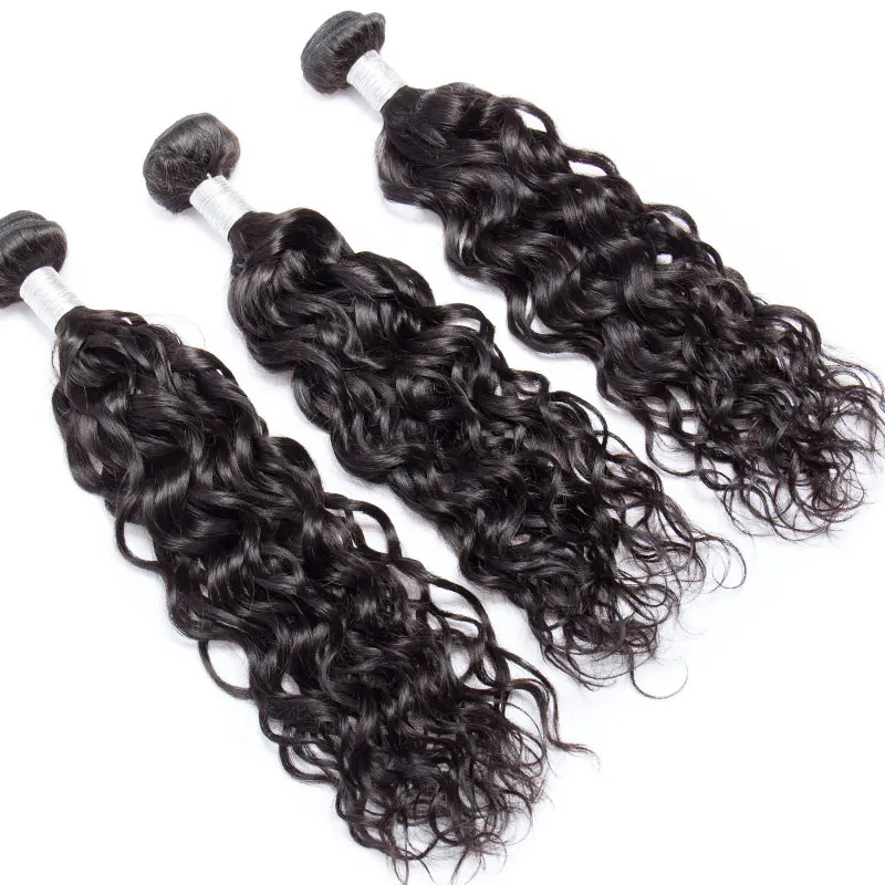  Hair Brazilian durable Water Wave Bundles with Closure 100 Remy Human Hair Bundles With 4*4 Closure 