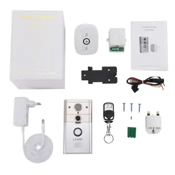 LESHP Wireless Remote Control Electronic Visible HD 720P Video Picture 1/4 COMS 1 Mega-Pixels 12V/1A Wi-Fi Smart Doorbell
LESHP Wireless Remote Control Electronic Visible HD 720P Video Picture 1/4 COMS 1 Mega-Pixels 12V/1A Wi-Fi Smart Doorbell