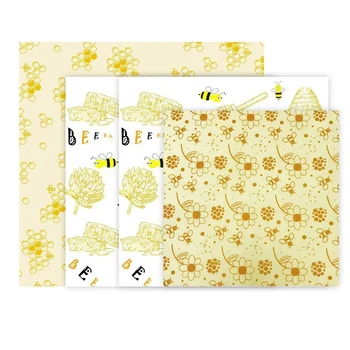 4Pcs Beeswax Wrap Reusable Food Wraps Mixed Sizes and Designs Wrap for Cheese, Fruit, Vegetable and Bread
4Pcs Beeswax Wrap Reusable Food Wraps Mixed Sizes and Designs Wrap for Cheese, Fruit, Vegetable and Bread