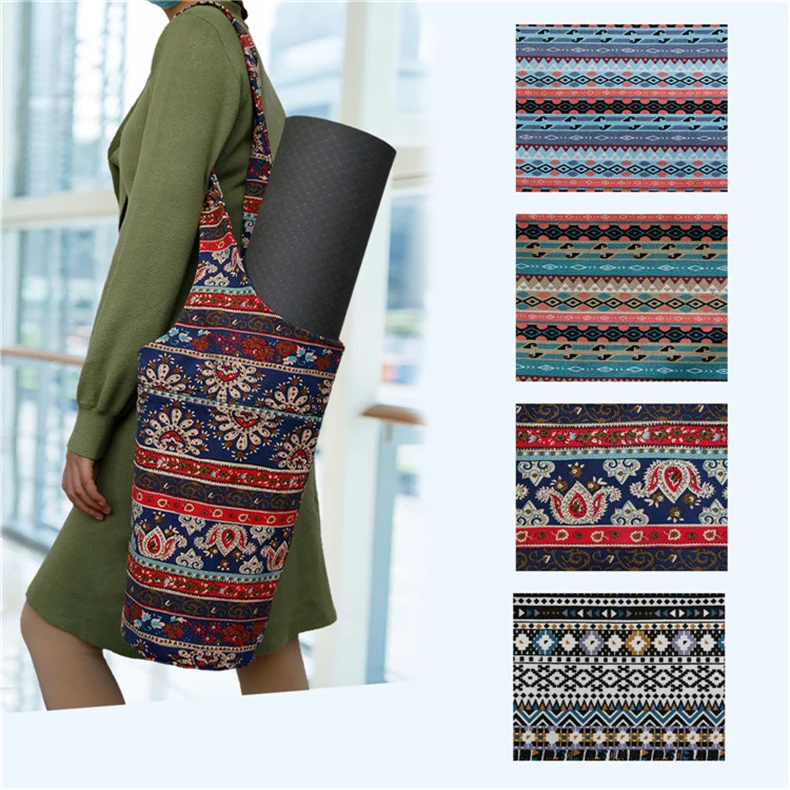 Fashion Sports Yoga Mat Storage Shoulder Bag Bohemian Fitness Bag Messenger Bag Cylinder Yoga Bag Fashion Sports Yoga Mat Storage Shoulder Bag Bohemian Fitness Bag Messenger Bag Cylinder Yoga Bag