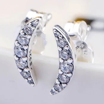 Original 925 Sterling Silver Earring Sparkling Crescent Moon Earring With Crystal For Women Wedding Gift Fine Europe Jewelry
Original 925 Sterling Silver Earring Sparkling Crescent Moon Earring With Crystal For Women Wedding Gift Fine Europe Jewelry