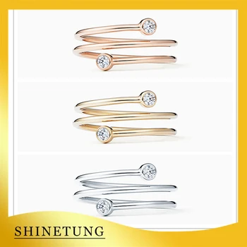 1: 1 Original Model S925 Sterling Silver Ring Classic Fashion Gold Color Circle Ring Ladies LOGO Jewelry Birthday Gift
1: 1 Original Model S925 Sterling Silver Ring Classic Fashion Gold Color Circle Ring Ladies LOGO Jewelry Birthday Gift