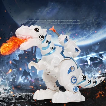 Remote Controls Remote Control Dinosaur Robot For Kids Intelligent Sounds Toys Sprays Mist Walking Electronic Models h