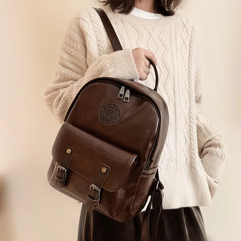 Fashion Women Backpack Female Back Pack College Style Leather Backpack School Backpacks Vintage Student Schoolbag Retro Rucksack
Fashion Women Backpack Female Back Pack College Style Leather Backpack School Backpacks Vintage Student Schoolbag Retro Rucksack