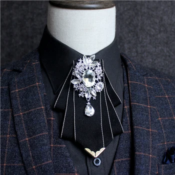 Men Groom British Style Necktie Rhinestone Bow Tie Brooch Corsage Clothes Accessories Jewelry Gift Proms Charming Wedding Party 
Men Groom British Style Necktie Rhinestone Bow Tie Brooch Corsage Clothes Accessories Jewelry Gift Proms Charming Wedding Party