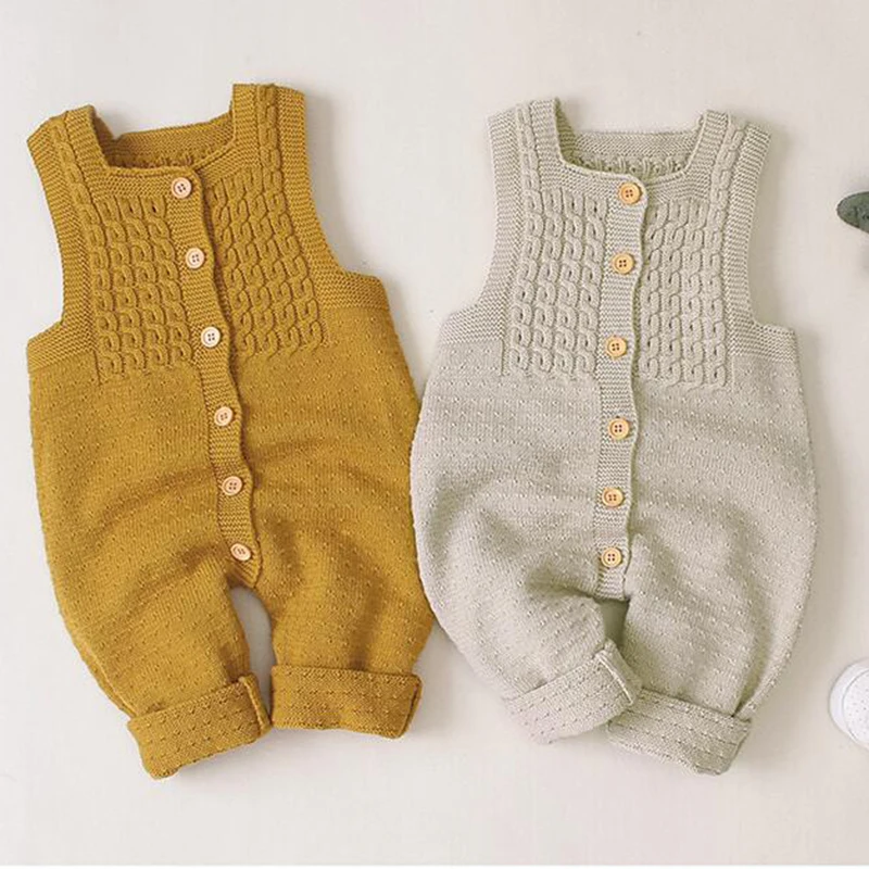 2020 New Spring Toddler Baby Boys Rompers Clothes Sleeveless Newborn Girls Jumpsuits Outfits Solid Knit Children Overalls
2020 New Spring Toddler Baby Boys Rompers Clothes Sleeveless Newborn Girls Jumpsuits Outfits Solid Knit Children Overalls