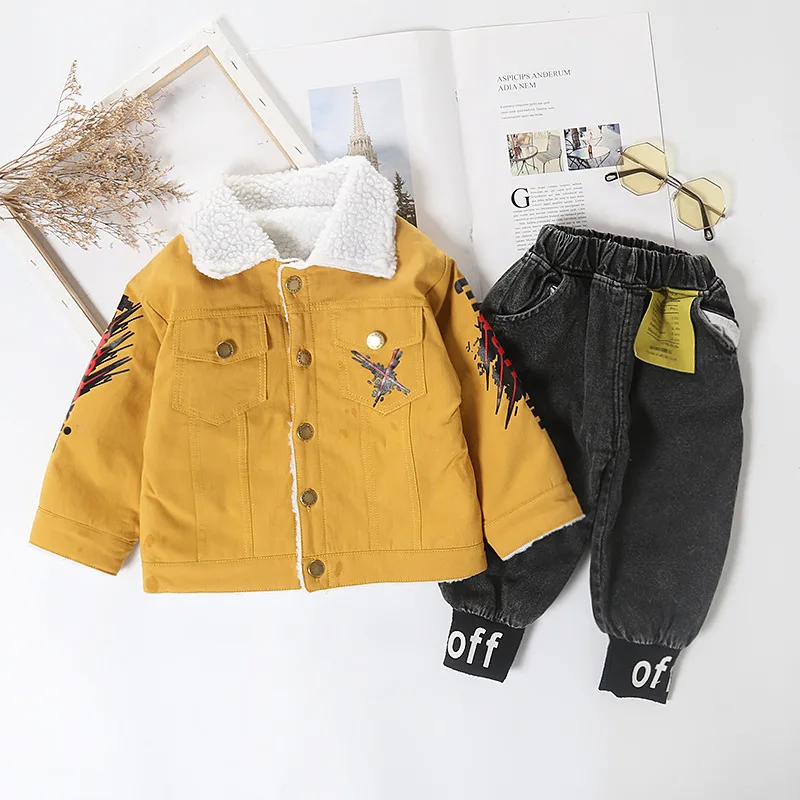 Childrenswear BOY'S Western Style plus Velvet Two-Piece Set Autumn And Winter 2019 New Style Baby Fashion Thermal Suit Fashion K
Childrenswear BOY'S Western Style plus Velvet Two-Piece Set Autumn And Winter 2019 New Style Baby Fashion Thermal Suit Fashion K