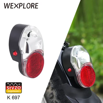 WEXPLORE Bike Rear Light Mount on Bike Mudguard Warning Bike Fender Light Use AAA Battery Stvzo LED Bicycle Rear Light Taillight
WEXPLORE Bike Rear Light Mount on Bike Mudguard Warning Bike Fender Light Use AAA Battery Stvzo LED Bicycle Rear Light Taillight