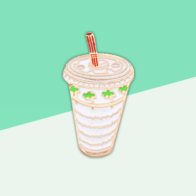 Cute Romantic Beverage Milk Tea Straw Cup Shape Pins! Seaside Holiday Leaves Island Café Pattern Badge Jewelry Gifts For Friends
Cute Romantic Beverage Milk Tea Straw Cup Shape Pins! Seaside Holiday Leaves Island Café Pattern Badge Jewelry Gifts For Friends