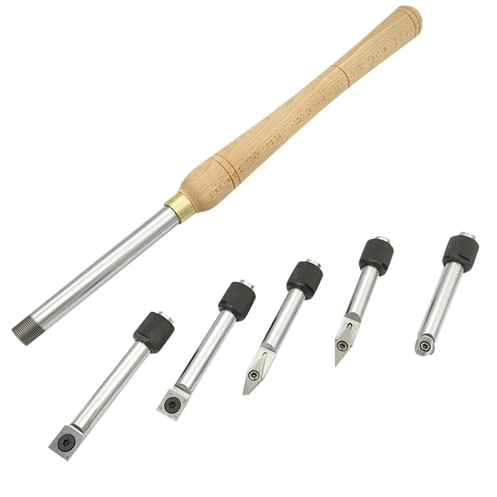 12/30/15/14/28mm Multifunctional Alloy Steel Removable Wood Turning Tool with Wood Handle Carbide Insert Cutter Woodworking Tool
12/30/15/14/28mm Multifunctional Alloy Steel Removable Wood Turning Tool with Wood Handle Carbide Insert Cutter Woodworking Tool