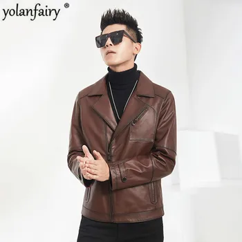 2020 Real Leather Jacket Men Spring Autumn Cow Jacket Motorcycle Brown Coat Men Casual Chaqueta Cuero Hombre MQ3613 Pph410
2020 Real Leather Jacket Men Spring Autumn Cow Jacket Motorcycle Brown Coat Men Casual Chaqueta Cuero Hombre MQ3613 Pph410