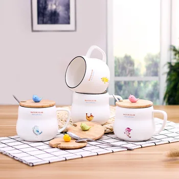 Cartoon Bird Ceramic Cup Creative Matte Coffee Mug with Lid Scoop Large Capacity Household Breakfast Milk Mugs Office Water Cups
Cartoon Bird Ceramic Cup Creative Matte Coffee Mug with Lid Scoop Large Capacity Household Breakfast Milk Mugs Office Water Cups