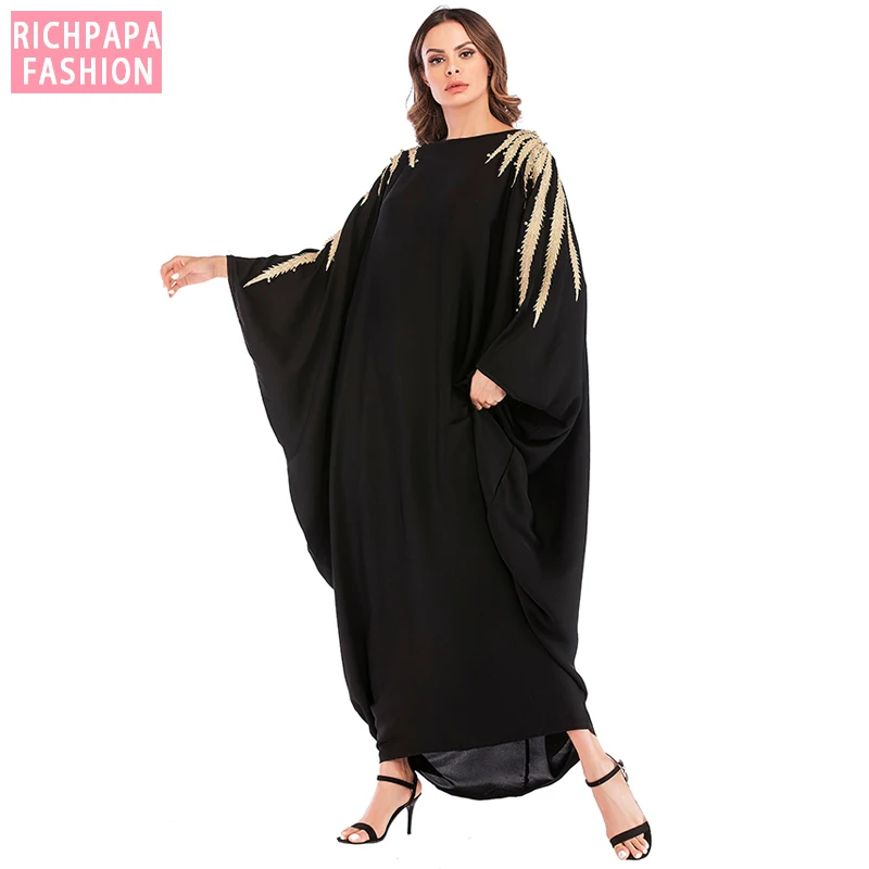 Abaya Dubai Kaftan Arab Islam Qatar Uae Pearls Muslim Hijab Dress Oman Caftan Jilbab Abayas For Women Turkish Islamic Clothing |