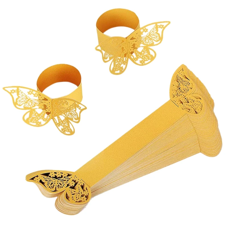 NEW-100Pcs 3D Butterfly Paper Napkin Rings for Weddings Party Serviette Table Decoration Butterfly Napkin Rings
NEW-100Pcs 3D Butterfly Paper Napkin Rings for Weddings Party Serviette Table Decoration Butterfly Napkin Rings