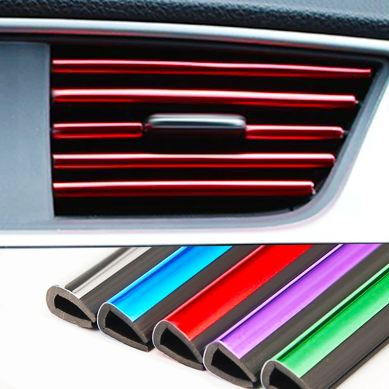 10pcs-lot-Car-styling-Plating-Air-Outlet-Trim-Strip-Interior-Air-Vent-Grille-Switch-Rim-Trim