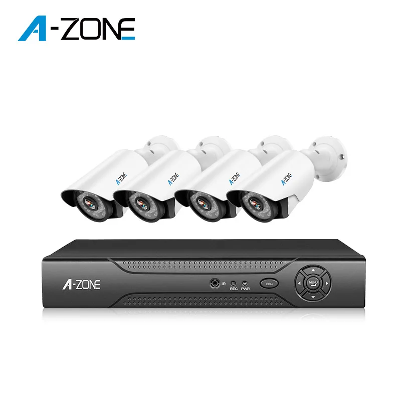 A-ZONE 8CH 4PCS AHD DVR CCTV Surveillance Video Camera System 960P IR Night Vision Outdoor Security Camera Kit
A-ZONE 8CH 4PCS AHD DVR CCTV Surveillance Video Camera System 960P IR Night Vision Outdoor Security Camera Kit