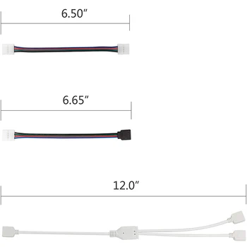 95pcs 5050 4-pin LED Strip Connector Kit with T-Shaped L-Shaped Connectors Strip Jumpers Strip Clips
95pcs 5050 4-pin LED Strip Connector Kit with T-Shaped L-Shaped Connectors Strip Jumpers Strip Clips