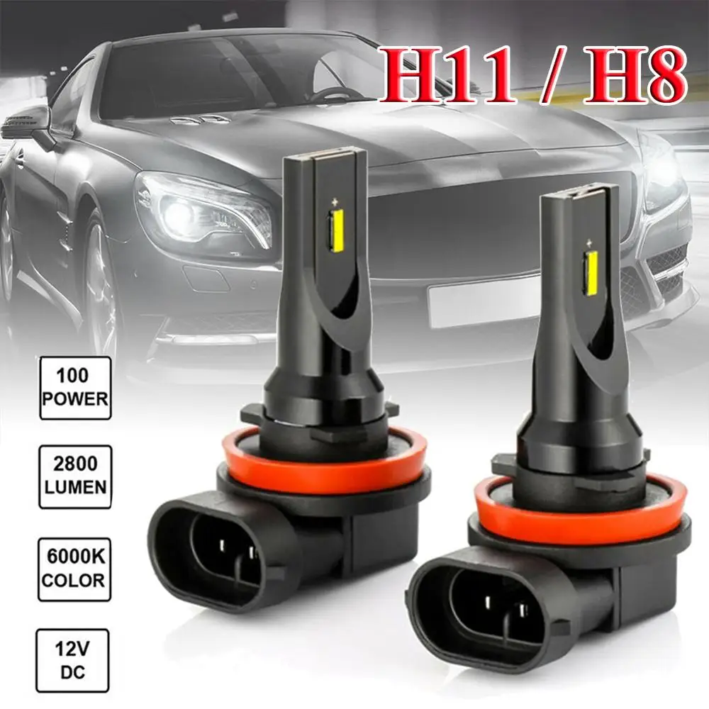 IP65 Waterproof 2PCS H11 H8 LED Fog Light Conversion Kit Bulb High Power 1860 LED Chips 6000K 100W Headlight carro Wholesale CSV
IP65 Waterproof 2PCS H11 H8 LED Fog Light Conversion Kit Bulb High Power 1860 LED Chips 6000K 100W Headlight carro Wholesale CSV