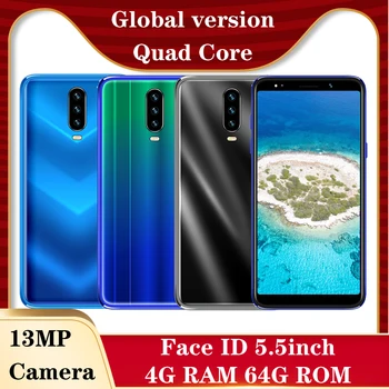 

A21s Global smartphones 4GB RAM 64GB ROM 13MP 5.5inch android mobile phones face ID unlocked quad core celulares 3G WCDMA Wifi