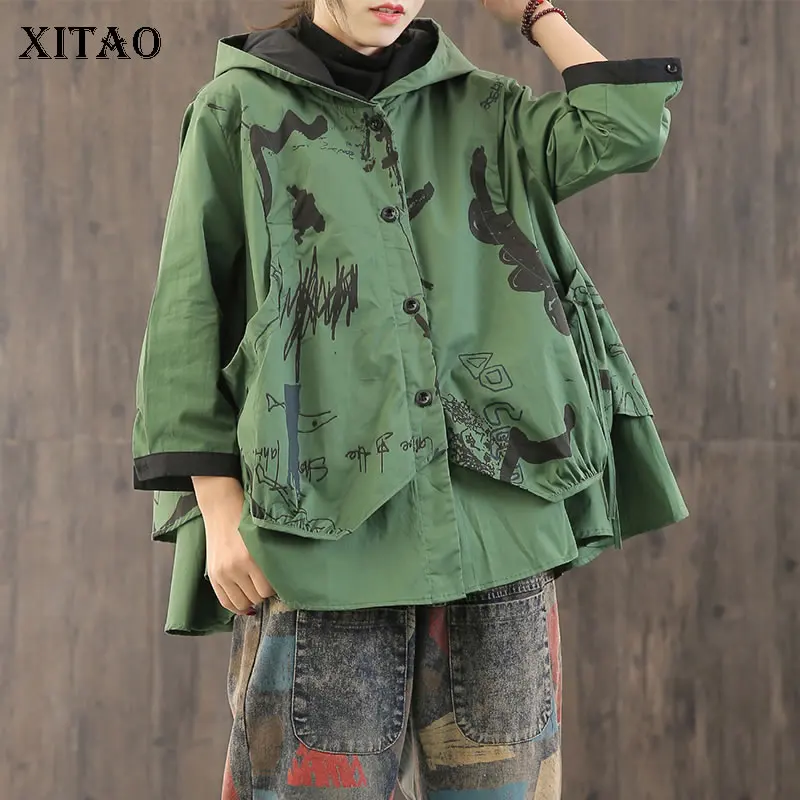 XITAO Print Pattern Jacket Fashion Full Sleeve 2020 Spring Summer Split Single Breast Hoodies Collar Minority Coat XJ3917
XITAO Print Pattern Jacket Fashion Full Sleeve 2020 Spring Summer Split Single Breast Hoodies Collar Minority Coat XJ3917