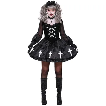 Halloween Lolita Cosplay Costume Women Black Voodoo Doll Fantasy Dress Terror Sister Party Disguise Female Fancy For Adults
Halloween Lolita Cosplay Costume Women Black Voodoo Doll Fantasy Dress Terror Sister Party Disguise Female Fancy For Adults