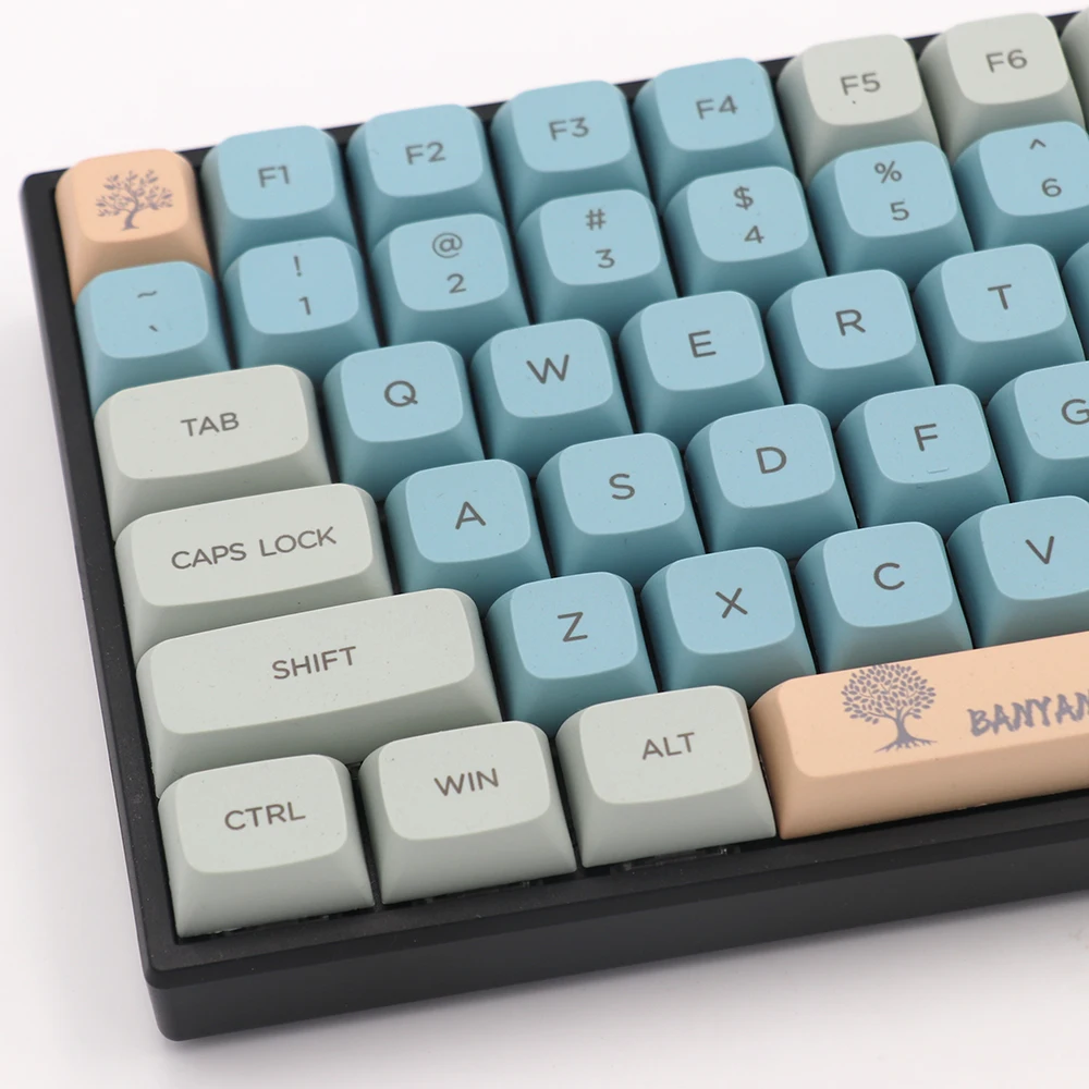 

Banyan Keycaps XDA Profile Dye Sublimation fonts PBT keycap For Wired USB mechanical keyboard 126 keycaps