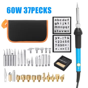 37pcs 110V/220V 60W Adjustable Soldering Iron Carving Pyrography Tool Soldering Welding Tips Kit Wood Embossing Burning set
37pcs 110V/220V 60W Adjustable Soldering Iron Carving Pyrography Tool Soldering Welding Tips Kit Wood Embossing Burning set